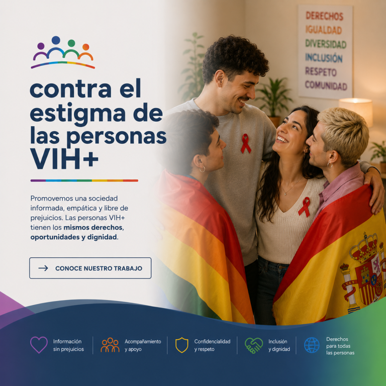 Contra el estigma de las personas VIH+ Contra el estigma de las personas VIH+ y en aportar una visión de una educación sexual sana